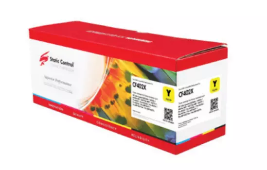 Картридж лазерный Static Control 002-01-SF402X (201X/CF402X), желтый, 2300 страниц, совместимый для CLJ M252/252N/252DN/252DW/M277n/M277DW