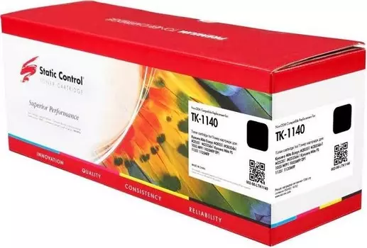 Картридж лазерный Static Control 002-08-LTK1140 (TK-1140), черный, 7200 страниц, совместимый для Kyocera FS-1035/1135/M2535dn без чипа