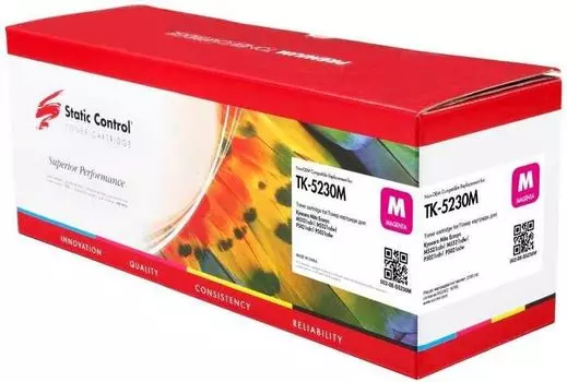 Картридж лазерный Static Control 002-08-S5230M (TK-5230M), пурпурный, 2600 страниц, совместимый для Kyocera ECOSYS M5521cdw, ECOSYS M5521cdn, ECOSYS P5021cdn, ECOSYS P5021cdw без чипа
