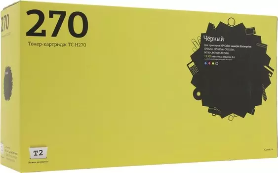 Картридж лазерный T2 TC-H270 (650A/CE270A), черный, 13500 страниц, совместимый для CLJ Enterprise CP5525/M750