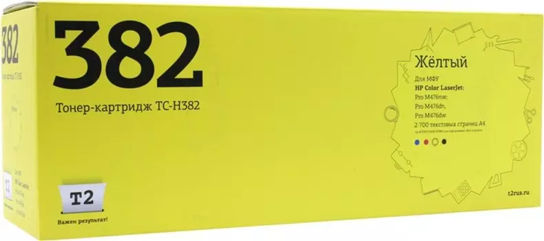 Картридж лазерный T2 TC-H382 (312A/CF382A), желтый, 2700 страниц, совместимый для Color LaserJet Pro M476nw/M476dn/M476dw
