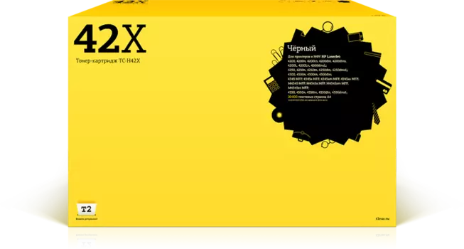 Картридж лазерный T2 TC-H42X (42X/Q5942X), черный, 20000 страниц, совместимый, для LJ 4250/4350