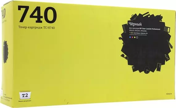 Картридж лазерный T2 TC-H740 (307A/CE740A), черный, 7000 страниц, совместимый для CLJ Professional CP5225/5225n/5225dn