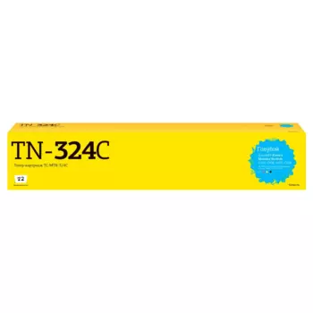 Картридж лазерный T2 TC-MTN-324C (TN-324C/TN-512C/TN-514C), голубой, 26000 страниц, совместимый для Konica Minolta bizhub C258/BizHub C458/BizHub C558/BizHub C658