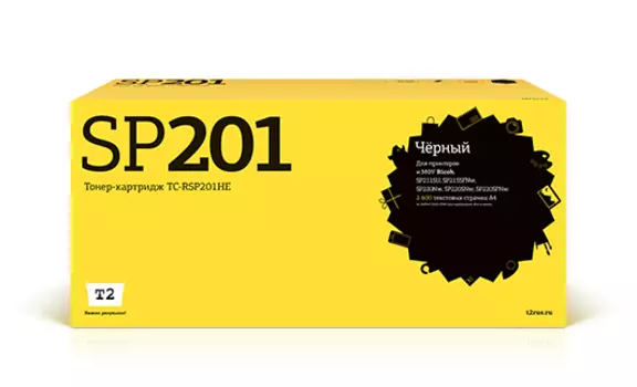Картридж лазерный T2 TC-RSP201HE (SP201HE/407254), черный, 2600 страниц, совместимый для Ricoh SP211SU/SP213SFNw/SP220Nw/SP220SNw/SP220SFNw