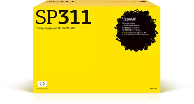 Картридж лазерный T2 TC-RSP311UXE (SP 311UXE/821242), черный, 6400 страниц, совместимый для Ricoh Aficio SP 311/325