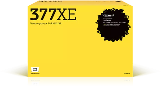 Картридж лазерный T2 TC-RSP377XE (Type SP377XE), черный, 6400 страниц, совместимый для Ricoh Aficio SP377DNwX/SP377SFNwX/SP377SNwX