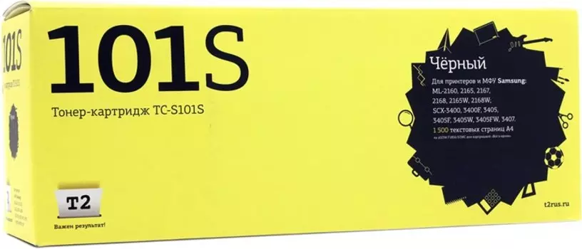 Картридж лазерный T2 TC-S101S (MLT-D101S/MLT-D101S), черный, 1500 страниц, совместимый для Samsung ML-2160/2165/2168/SCX-3400/3405/3407/SF-76