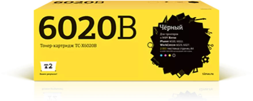 Картридж лазерный T2 TC-X6020B (106R02763), черный, 2000 страниц, совместимый для Xerox Phaser 6020/6022/WorkCentre 6025/6027