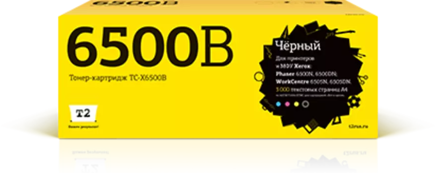 Картридж лазерный T2 TC-X6500B (106R01604), черный, 3000 страниц, совместимый для Xerox Phaser 6500N/6500DN/WorkCentre 6505N/6505DN