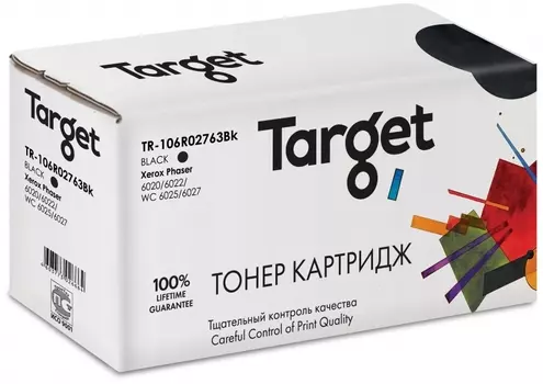 Картридж лазерный Target TR-106R02763Bk (106R02763 ), черный, 2000 страниц, совместимый для Xerox Phaser 6020/6022,WC6025/6027 с чипом