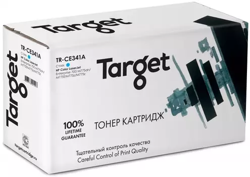 Картридж лазерный Target TR-CE341A (№651A/CE341A ), голубой, 16000 страниц, совместимый для LJ Enterprise 700 M775dn/M775f/M775z/M775z с чипом