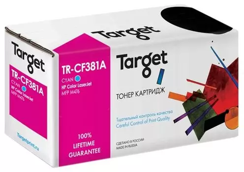 Картридж лазерный Target TR-CF381A (311A/CF381A), голубой, 2700 страниц, совместимый для CLJ Pro M476nw/M476dn/M476dw с чипом