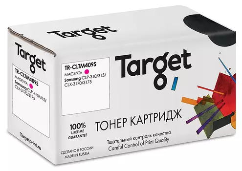 Картридж лазерный Target TR-CLTM409S (CLT-M409S), пурпурный, 1000 страниц, совместимый для Samsung CLP-310/315/CLX-3170/3175 с чипом