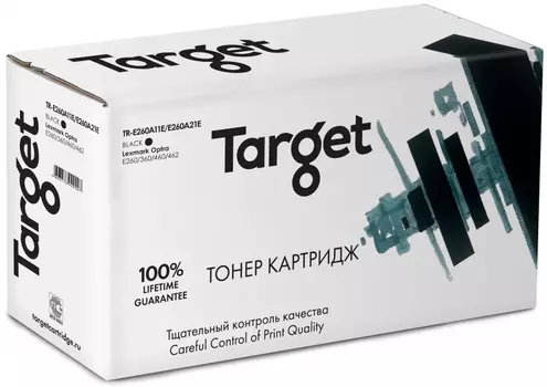 Картридж лазерный Target TR-E260A11E/E260A21E (E260A11E/E260A21E), черный, 3500 страниц, совместимый для Lexmark Optra E 260/E360/E460 с чипом