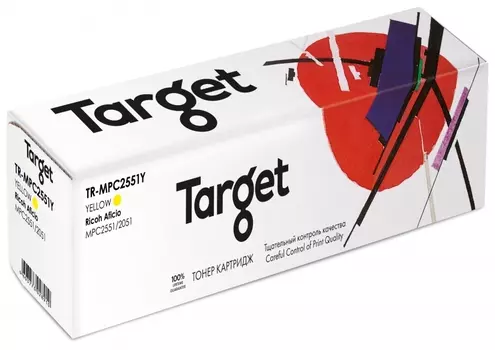 Картридж лазерный Target TR-MPC2551Y (MPC2551HE ), желтый, 9500 страниц, совместимый для Ricoh Aficio MPC2551/2550/2051/2050 с чипом