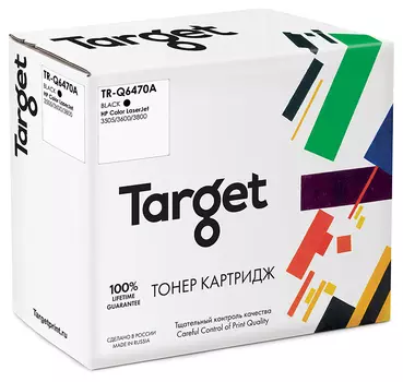 Картридж лазерный Target TR-Q6470A (501A/Q6470A), черный, 6000 страниц, совместимый для Color LaserJet CP3505/3800/CP3505n/CP3505dn/CP3505x/3800n/3800dtn/3800dn с чипом