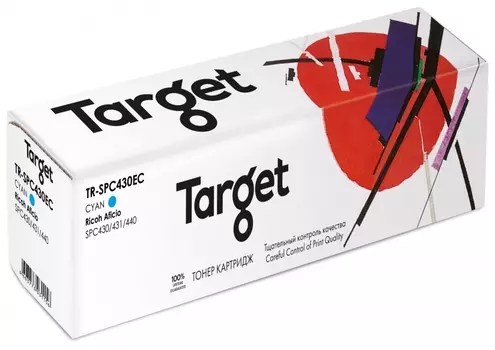Картридж лазерный Target TR-SPC430EC (SPC430EC), голубой, 24000 страниц, совместимый для Ricoh Aficio SPC430/431/440 с чипом