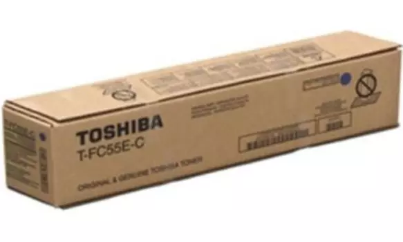 Картридж лазерный Toshiba T-FC55E-C/6AK00000114, голубой, 26500 страниц, оригинальный для Toshiba e-STUDIO5520c/6520c/6530c