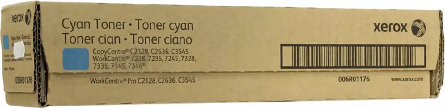 Картридж лазерный Xerox 006R01176, голубой, 16000 страниц, оригинальный для Xerox WorkCentre 7328/WorkCentre 7335/WorkCentre 7345/WorkCentre 7346/WorkCentre Pro C2128/WorkCentre Pro C2636/WorkCentre Pro C3545/CopyCentre C2128/CopyCentre C2636/CopyCentre C3545