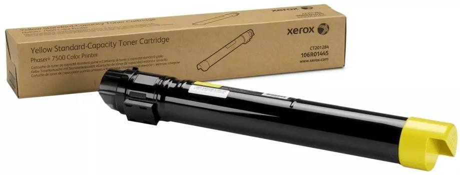 Картридж лазерный Xerox 106R01445, желтый, 17800 страниц, оригинальный для Xerox Phaser 7500