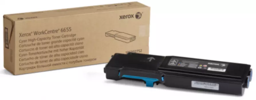 Картридж лазерный Xerox 106R02752, голубой, 7500 страниц, оригинальный, для Xerox WorkCentre 6655DN 6655