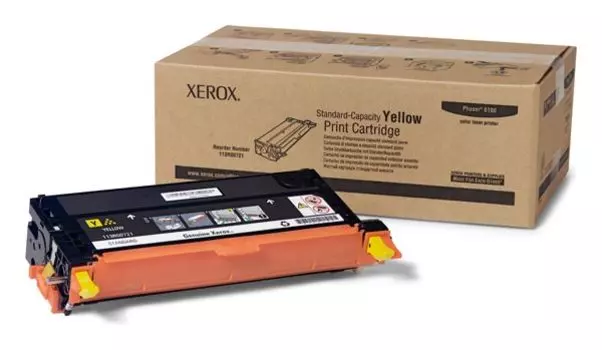 Картридж лазерный Xerox 113R00721, желтый, 1шт., 2000 страниц, оригинальный, для Xerox Phaser 6180MFP, Phaser 6180