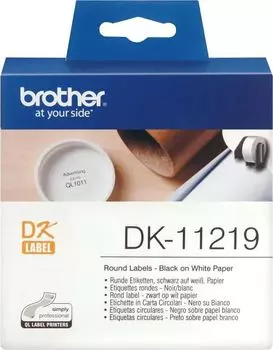 Картридж ленточный Brother, 1.2 см, черный на белом, оригинальная (DK11219)
