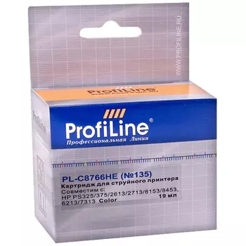 Картридж струйный ProfiLine PL-C8766HE (№135/C8766HE), цветной, совместимый, 330 страниц, для HP PS325/375/2613/2713/8153/8453/Officejet 6213/7313