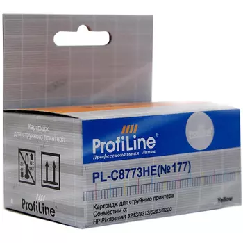 Картридж струйный ProfiLine PL-C8773HE (C8773HE/C8773HE), желтый, совместимый, 500 страниц, для HP 8253