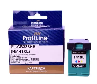 Картридж ProfiLine PL-CB338HE-Color №141XL для DJ D4263/D4363/Officejet J5783/J6413/Photosmart C4283/C4483/C4583/C5283C/D5363