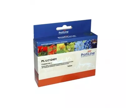 Картридж струйный ProfiLine PL-LC1240Y-Y (LC1240Y), желтый, совместимый, для Brother MFC-J6510DW/6710DW/6910DW/DJ525