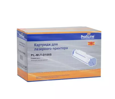 Картридж лазерный ProfiLine PL-MLT-D108S (MLT-D108S), черный, 1500 страниц, совместимый для Samsung ML-1640/1641/1645/2240/2241