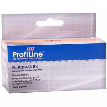 Картридж ProfiLine PL-PGI-450XLPGBK для Canon PIXMA iP7240/ MG5440/ MG5540/ MG6340/ MG6440/ MG7140/ MX924 Black pigment