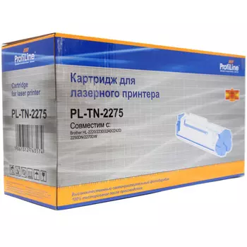 Картридж лазерный ProfiLine PL-TN-2275 (TN-2275), черный, 2600 страниц, совместимый для Brother HL-2220/2230/2240/2242D/2250/2270DW/2280DW/MFC-7360/7360N/7460DN/7860DW/DCP-7057/7057R/7060D/7060DR/7065DN/7070D/FAX-2840/2845R/2940