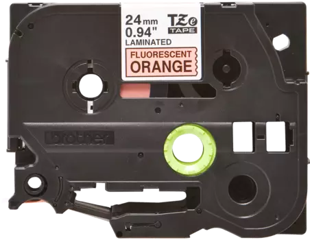 Картридж с лентой Brother TZeB51, 24ммx5м, черный на флуоресцентный оранжевый, оригинальная (TZEB51)