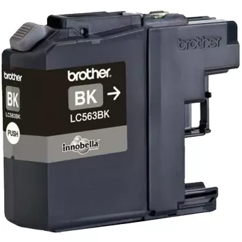 Картридж струйный Brother LC563BK, черный, оригинальный, ресурс 600 страниц, для MFC-J2310, MFC-J2510, MFC-J3520, MFC-J3720
