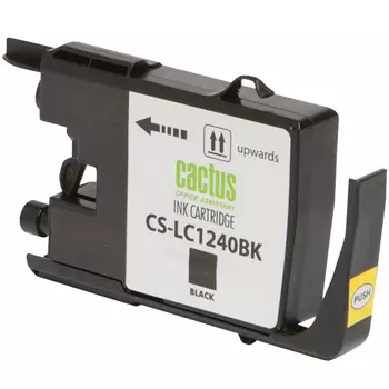 Картридж струйный Cactus CS-LC1240XBK (LC1240XBK), черный, совместимый, 650 страниц, для Brother DCP-J525W, DCP-J725DW, DCP-J925DW, MFC-J430W, MFC-J625DW, MFC-J825DW, MFC-J5910DW, MFC-J6510DW, MFC-J6710DW, MFC-J6910DW