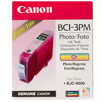 Картридж струйный Canon BCI-3PM (4484A002), фото-пурпурный, оригинальный, объем 13мл, ресурс 390 страниц /120 фото, для BJC-6000