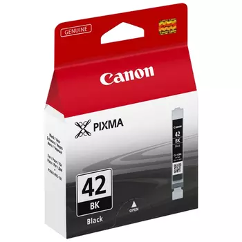 Картридж струйный Canon CLI-42BK (6384B001), черный, оригинальный, объем 13мл, ресурс 900 фото 10x15, для Canon PIXMA-PRO-100