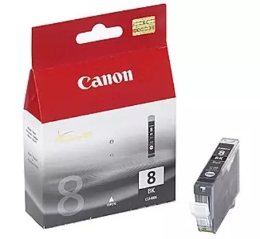 Картридж струйный Canon CLI-8BK (0620B024), черный, оригинальный, ресурс 450 страниц, для Canon PIXMA-iP4200 / iP4300 / iP4500 / iP5200 / iP5300 / iP6600 / iP6700 / MP500 / MP530 / MP600 / MP610 / MP800 / MP810 / MP830 / MP970 / MX850 / Pro9000