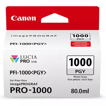 Картридж струйный Canon PFI-1000 PGY (0553C001), фото серый, оригинальный, объем 80 мл для Canon Canon imagePROGRAF PRO-1000