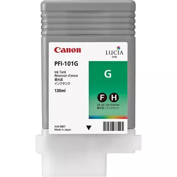 Картридж струйный Canon PFI-101G (0890B001), зеленый, оригинальный, объем 130 мл для Canon Canon imagePROGRAF-iPF5000 / iPF5100 / iPF6100 / iPF6200