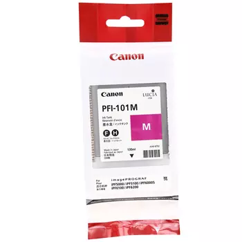 Картридж струйный Canon PFI-101M (0885B001), пурпурный, оригинальный, объем 130мл, для Canon imagePROGRAF-iPF5000 / iPF5100 / iPF6000 / iPF6000s / iPF6100 / iPF6200
