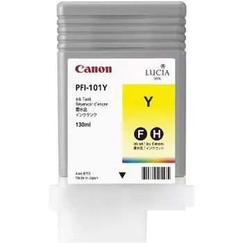 Картридж струйный Canon PFI-101Y (0886B001), желтый, оригинальный, объем 130 мл для Canon Canon imagePROGRAF-iPF5000 / iPF5100 / iPF6000 / iPF6000s / iPF6100 / iPF6200
