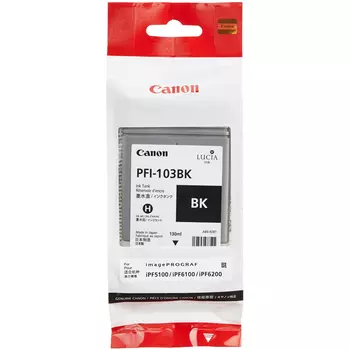 Картридж струйный Canon PFI-103BK (2212B001), черный, оригинальный, объем 130 мл для Canon Canon imagePROGRAF-iPF5000 / iPF5100 / iPF6100 / iPF6200