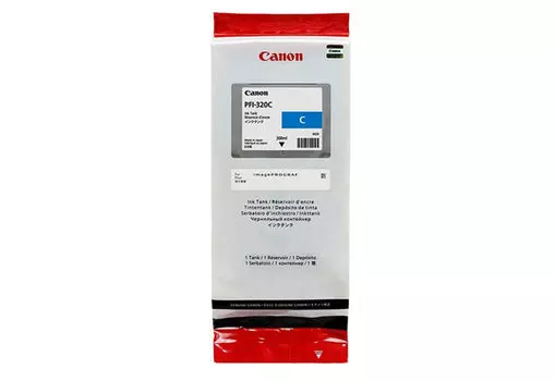Картридж струйный Canon PFI-320C (2891C001), голубой, оригинальный, объем 300 мл для Canon imagePROGRAF TM-200/205/300/305
