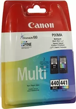 Картридж струйный Canon PG-440/CL-441 (5219B005), голубой/пурпурный/желтый/черный, оригинальный, объем 8 мл, ресурс 180 страниц, 2 шт. для Canon Canon PIXMA-MG2140 / MG2240 / MG3140 / MG3240 / MG3540 / MG3640 / MG4140 / MG4240 / MX374 / MX394 / MX434 / MX454 / MX474 / MX514 / MX524 / MX534