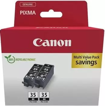 Картридж струйный Canon PGI-35 (1509B029), черный, оригинальный, объем 18.6 мл, ресурс 382 страниц для Canon Pixma iP100