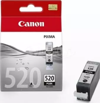 Картридж струйный Canon PGI-520PGBK (2932B004), черный, оригинальный, ресурс 350 страниц для Canon Canon PIXMA-iP3600 / iP4600 / iP4700 / MP540 / MP550 / MP560 / MP620 / MP630 / MP640 / MP980 / MP990 / MX860 / MX870